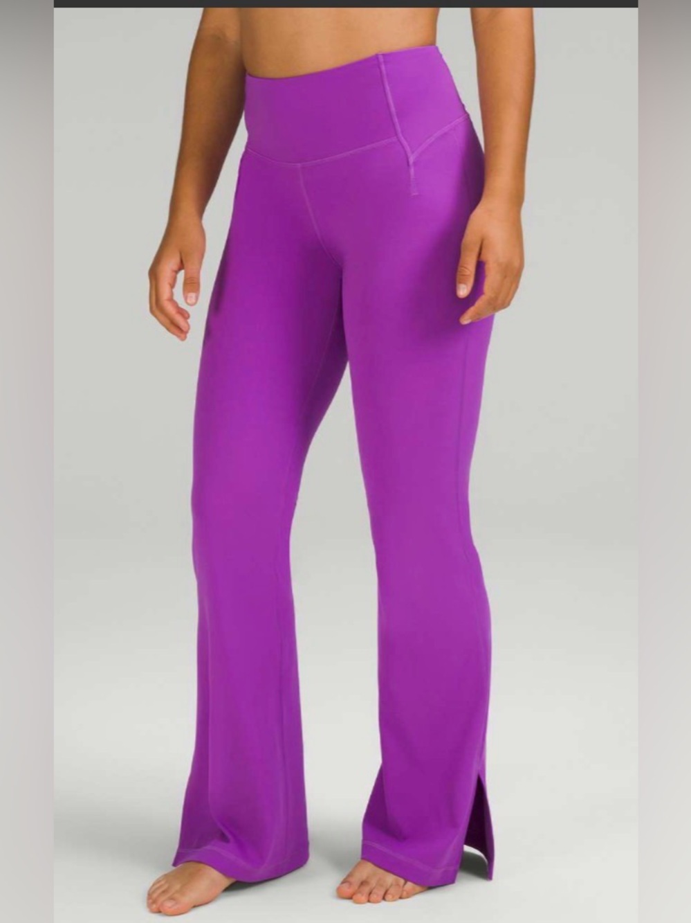 NWOT New Lululemon Groove Super-High-Rise Split-Hem Flare Nulu Moonlit Magenta - Picture 2 of 6